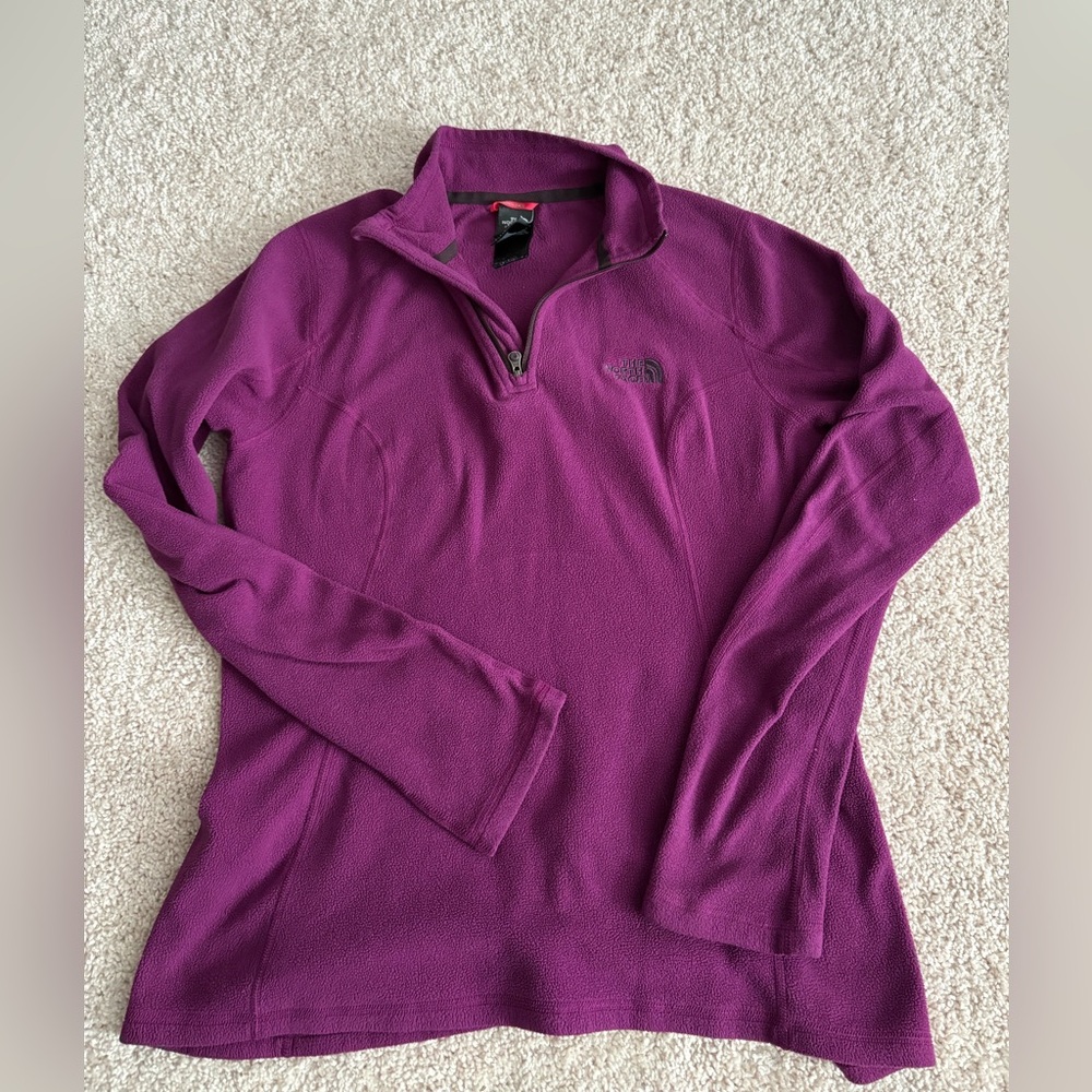 The North Face Women's Vibrant Purple Quarter-Zip Sweatshirt